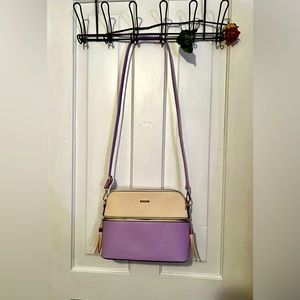Elim&Paul purse. Purple and cream white.